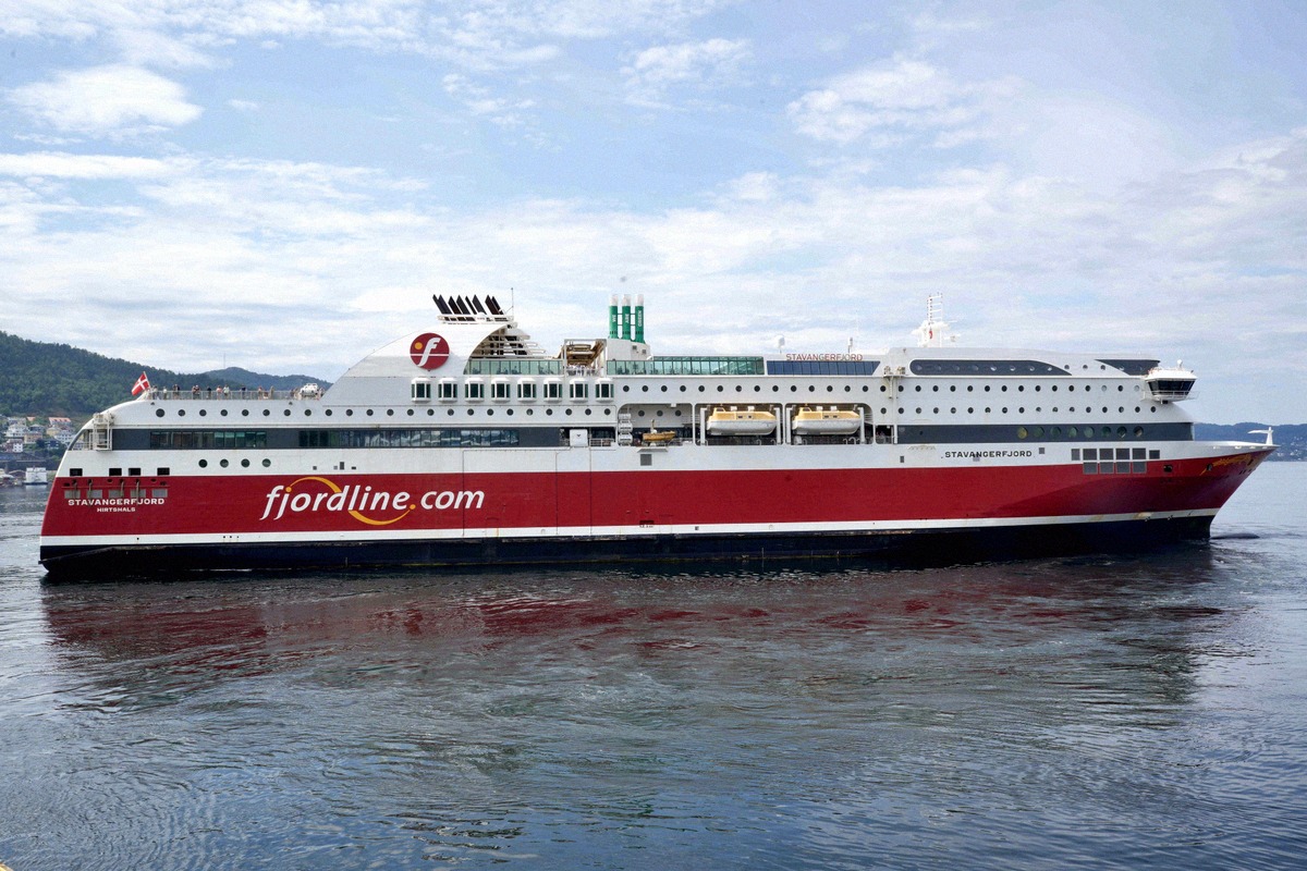 Fjord Line's Stavangerfjord, which sails between Hirtshals and Kristiansand in winter